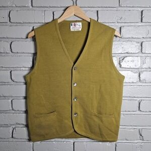 Smiths Womens Vest Medium Wool Green Made In Italy